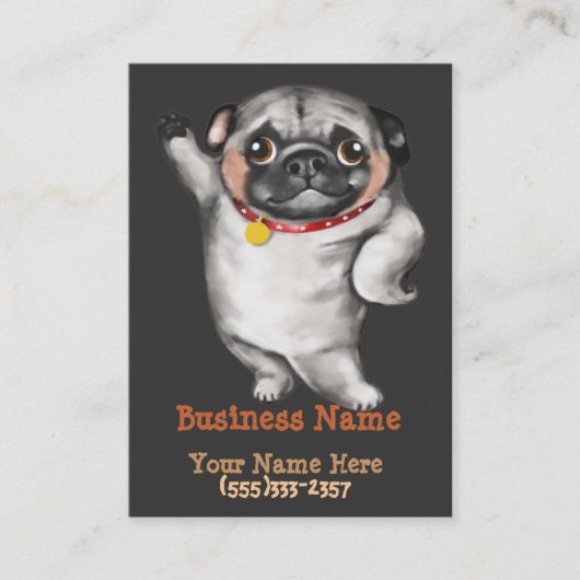 MOPS-Geschäftskarte template_breeder, Tierarzt Visitenkarte (Vorderseite)