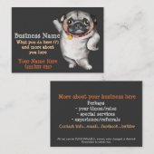 MOPS-Geschäftskarte template_pet Sitzen, Visitenkarte (Vorne/Hinten)