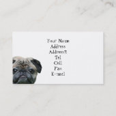 Mops-Geschäftskarten Visitenkarte (Rückseite)