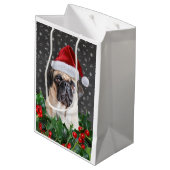 Mops-Geschenk-Verpackungs-Tasche Mittlere Geschenktüte (Rückseite Schrägansicht)