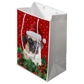 Mops-Geschenk-Verpackungs-Tasche Mittlere Geschenktüte (Vorderseite Schrägansicht)