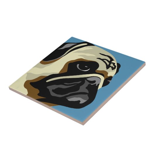 Mops-Geschenke Fliese (Seite)