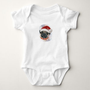 Mops-Geschenke zu Weihnachten für Hunde-Liebhaber Baby Strampler