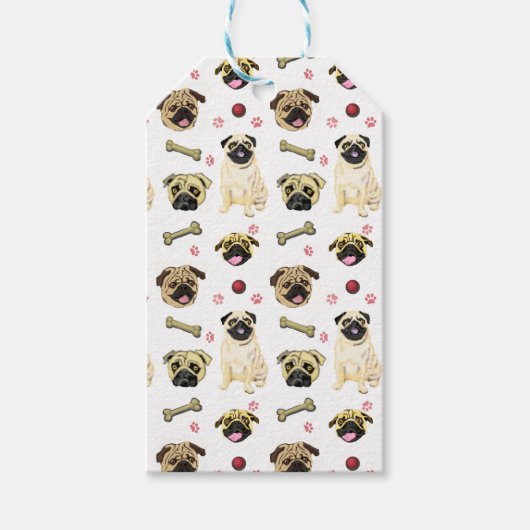 Mops-Geschenketags Geschenkanhänger (Vorderseite)