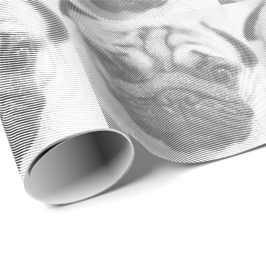 Mops Geschenkpapier (Rolleneckpunkt)