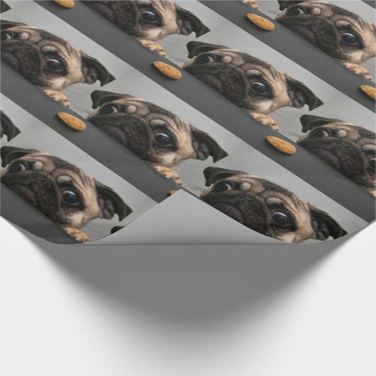Mops Geschenkpapier (Ecke)
