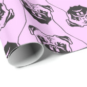 Mops Geschenkpapier (Rolleneckpunkt)