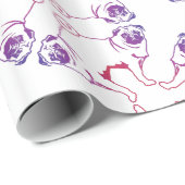 Mops Geschenkpapier (Rolleneckpunkt)