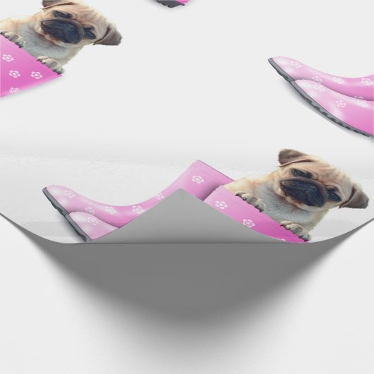 Mops Geschenkpapier (Ecke)