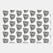 Mops Geschenkpapier Set (Vorderseite)