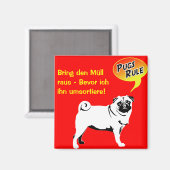 Mops Gesetze / Magnet (Vorderseite/Rückseite)