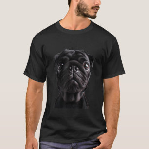 Mops-Gesicht für Hunde-Mama Papa Papa Süßer schw T-Shirt