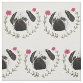 Mops Gesicht, Hundekunst Stoff (Muster)