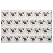 Mops Gesicht, Hundekunst Stoff (Fat Quarter (45,7 x 55,9 cm))