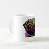Mops-Gesicht Kaffeetasse (Vorderseite Links)