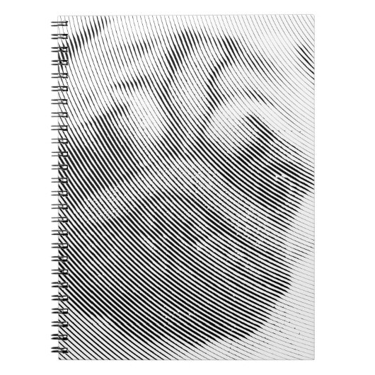 Mops-Gesicht Notizblock (Vorderseite)