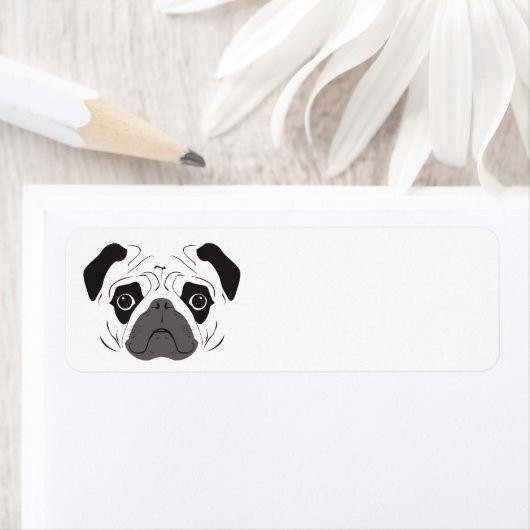 Mops-Gesicht-Silhouette (Insitu)