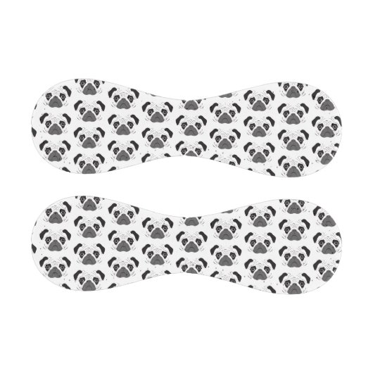 Mops-Gesicht-Silhouette Baseball (Paneele)