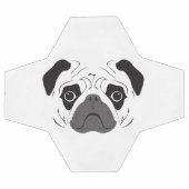 Mops-Gesicht-Silhouette Fußball (Flach)