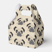 Mops-Gesicht-Silhouette Geschenkschachtel (Vorderseite)