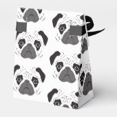 Mops-Gesicht-Silhouette Geschenkschachtel (Rückseite)