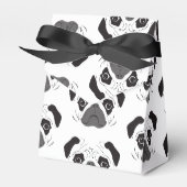 Mops-Gesicht-Silhouette Geschenkschachtel (Vorderseite)
