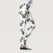 Mops-Gesicht-Silhouette Leggings (Rechts)