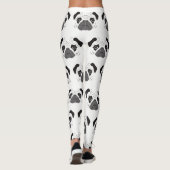 Mops-Gesicht-Silhouette Leggings (Rückseite)
