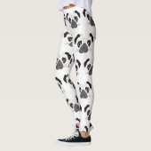 Mops-Gesicht-Silhouette Leggings (Links)