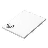 Mops-Gesicht-Silhouette Notizblock (Rotiert)