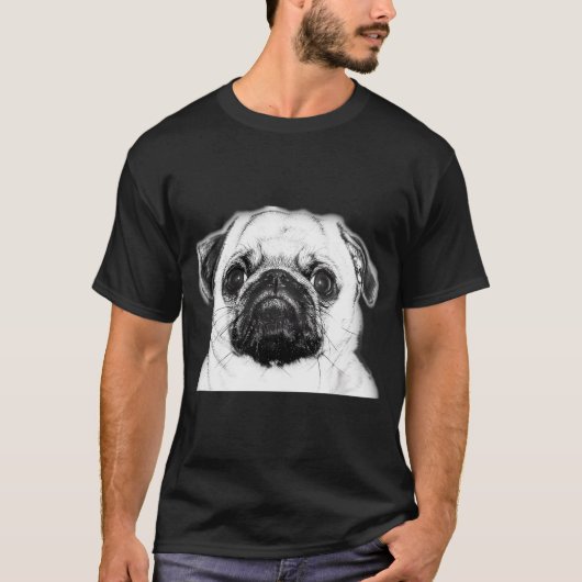 Mops-Gesicht T-Shirt (Vorderseite)