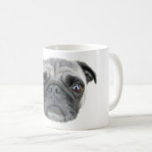 Mops-Gesicht-Tasse Kaffeetasse (VorderseiteRechts)