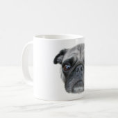 Mops-Gesicht-Tasse Kaffeetasse (Vorderseite Links)