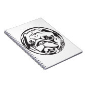 Mops-Gesichts-Notizbuch Notizblock (Rechte Seite)