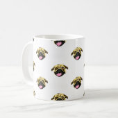 Mops-Gesichtspresse Weiß 325 ml Klassische Tasse (Vorderseite Links)