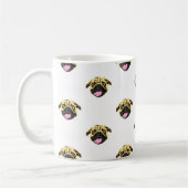 Mops-Gesichtspresse Weiß 325 ml Klassische Tasse (Links)