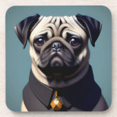 Mops Getränkeuntersetzer (Vorderseite)