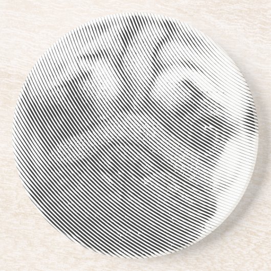 Mops Getränkeuntersetzer (Vorne)