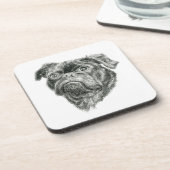 Mops Getränkeuntersetzer (Linke Seite)