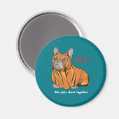 Mops Ghost Kostüm Dog Lover Funny Halloween Boo Magnet (Vorderseite/Rückseite)