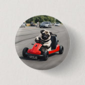 Mops-Go-Kart-Rennen Button (Vorderseite)