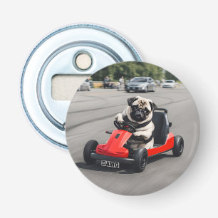 Mops-Go-Kart-Rennen Flaschenöffner