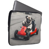Mops-Go-Kart-Rennen Laptopschutzhülle (Vorne Rechts)