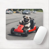 Mops-Go-Kart-Rennen Mousepad (Mit Mouse)