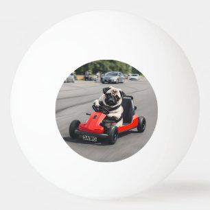 Mops-Go-Kart-Rennen Tischtennisball
