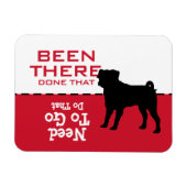 Mops Go Potty anpassen Ihre Worte Magnet-Zeichen Magnet (Horizontal)