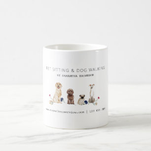 Mops-Golden-Retriever-Pudel-Hunde-Spaziergang-Dien Kaffeetasse