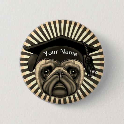 Mops Grad Button (Vorderseite)