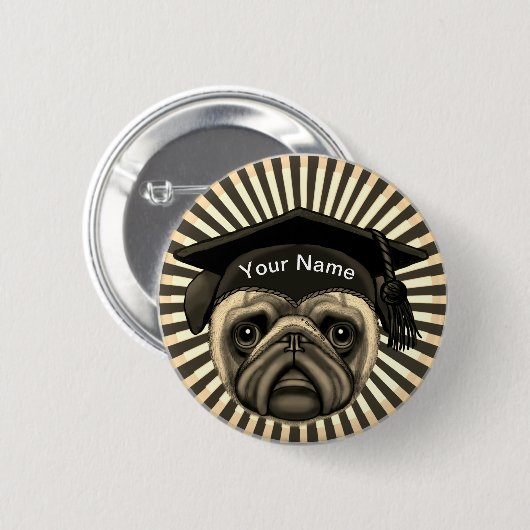 Mops Grad Button (Vorne & Hinten)