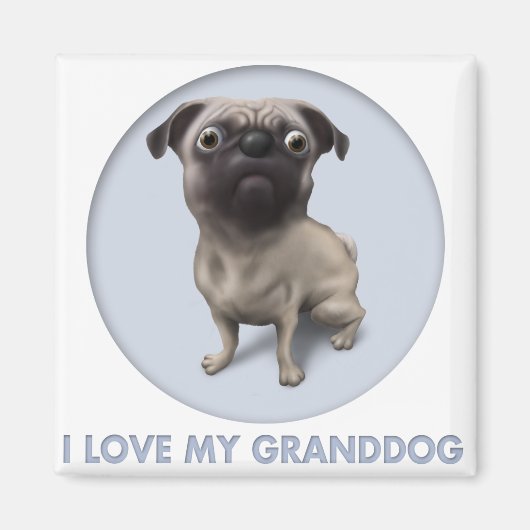Mops Granddog Magnet (Vorne)